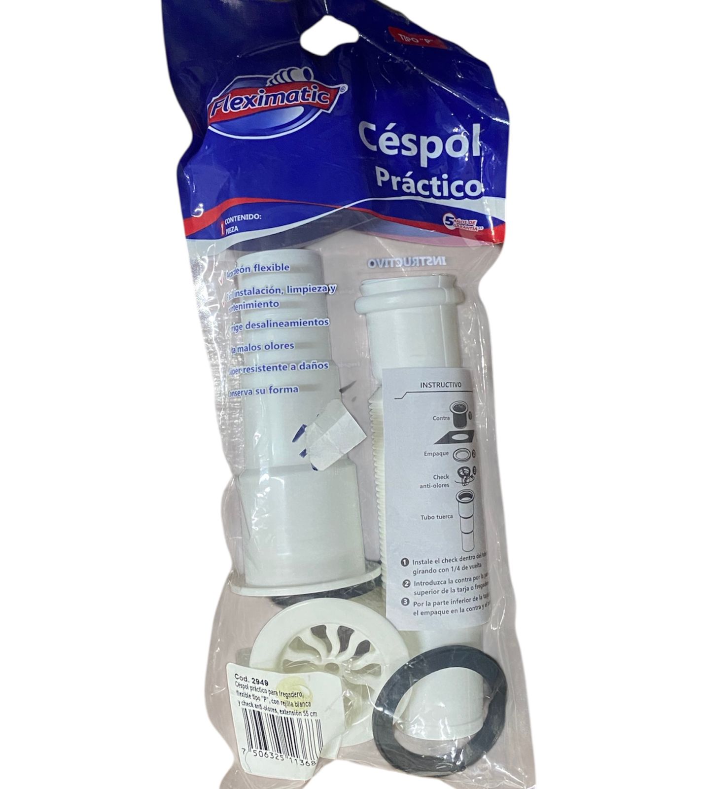 Cespol Para Fregadero Con Contra Fleximatic